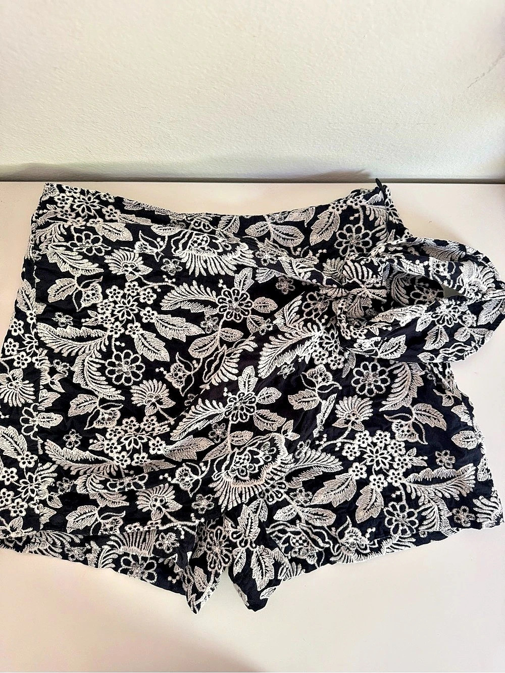 Zara Floral Wrap Tie Skort